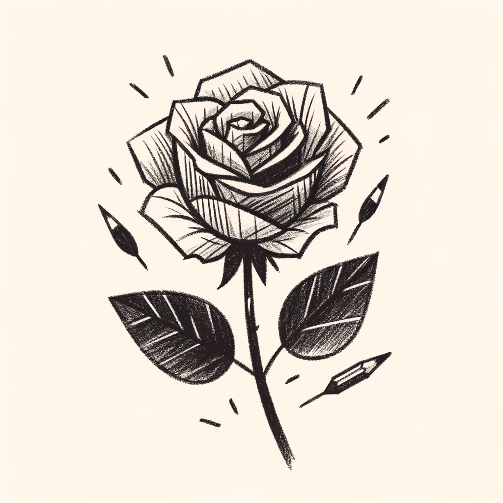 pencil-drawing-rose